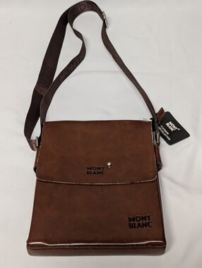 MONT BLANC Brown Crossbody Messenger Bag New With Tags – Read Description